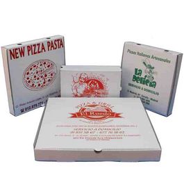 Cajas De Carton Cuadradas Blancas Anonimas 290x290x45mm Para Pizza