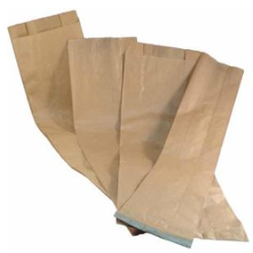 BOLSA PAPEL KRAFT MARRON ANONIMA 12+6X48cm PARA PANADERIA Y BOLLERIA 2BARRAS