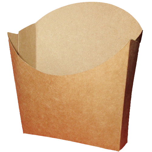 CAJA/PETACA CARTON KRAFT 100X40X110mm PARA PATATAS FRITAS