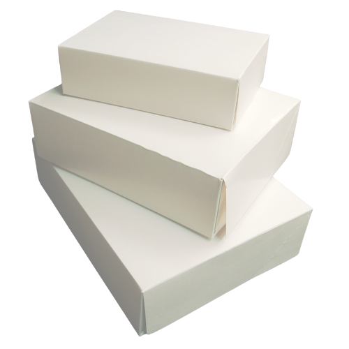 CAJA CARTON FOLDING BLANCA 250gr 1/4 175X115X47mm PARA PASTAS