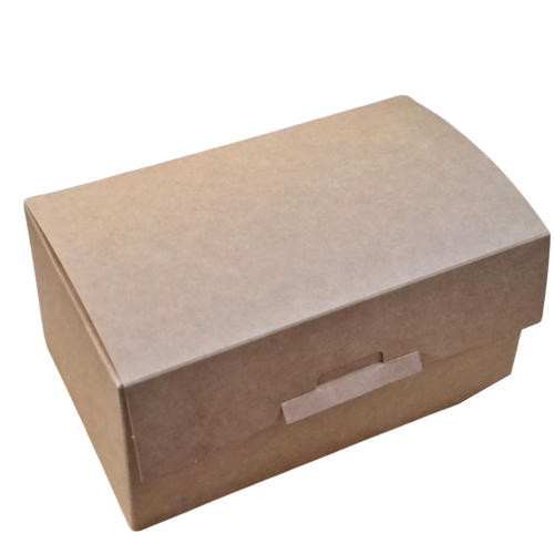 CAJA CARTON FOLDING 270gr KRAFT CON INTERIOR BLANCO 205x120x100mm fondo automático