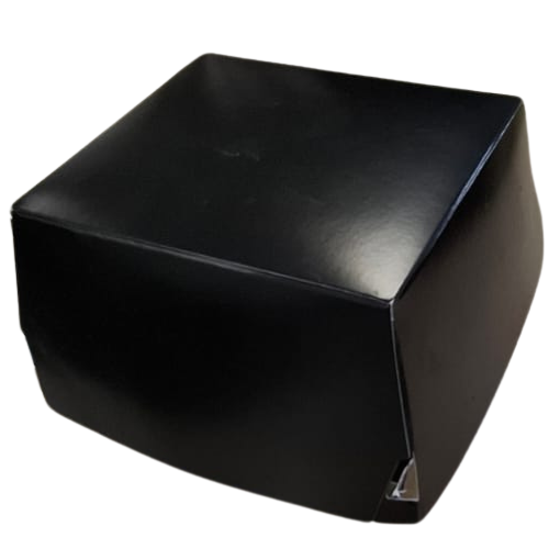 CAJA cónica CARTON FOLDING 235gr NEGRA 130X130X80mm PARA HAMBURGUESAS fondo 100x100mm S