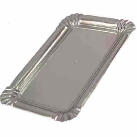 BANDEJA CARTON RECTANGULAR PLATA Nº11 360X280mm PARA PASTELERIA