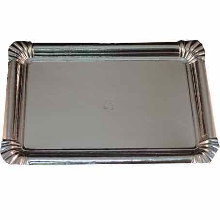 BANDEJA CARTON RECTANGULAR PLATA Nº11 360X280mm PARA PASTELERIA