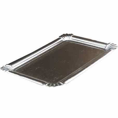 BANDEJA CARTON RECTANGULAR PLATA Nº11 360X280mm PARA PASTELERIA